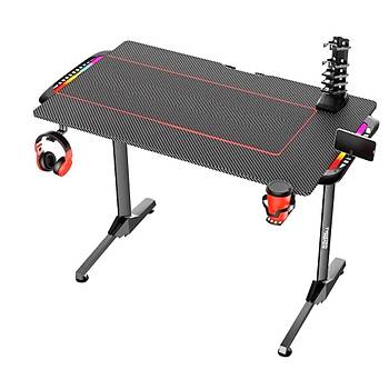 TWISTED MINDS T DESIGN TM-T-1060-RGB KARBON FBER E-SPOR OYUNCU MASASI