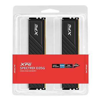 XPG Spectrix D35 32GB (16X2) RGB DDR4 3600Mhz CL18 1.35V AX4U360016G18I-DTBKD35G Dual Kit Ram