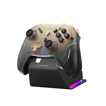 Machenike G5 Pro V2 Play Edition Tri-Mode RGB Siyah Charging Dock PC Gamepad