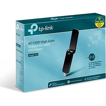 TP-LINK Archer T4U 1200 Mbps Wireless Dual Band AC USB 3.0 Kablosuz Adapter
