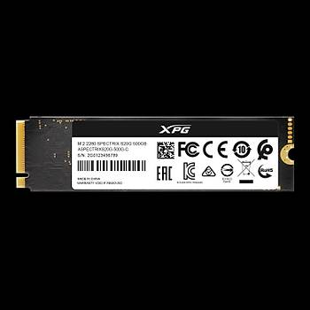 XPG Spectrix S20G 500GB RGB M2 Nvme 2500Mbs/1800Mbs SSD ASPECTRIXS20G-500G-C