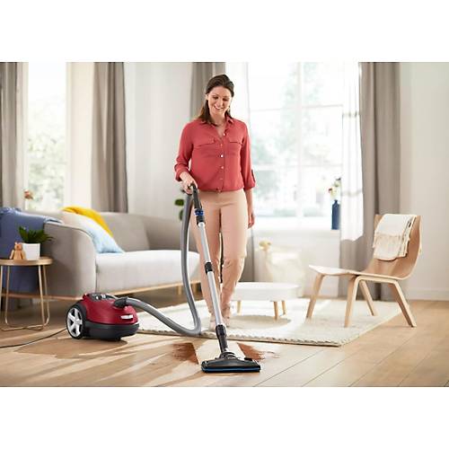 Philips Performer Silent FC8781/07 Toz Torbal Elektrikli Sprge - Krmz