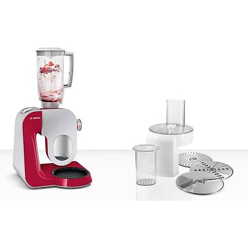 Bosch MUM58720 Mutfak Makinesi 1000 W - Koyu Krmz