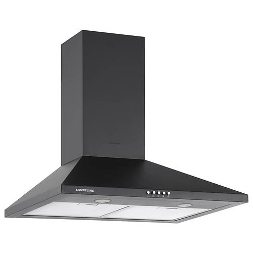 Silverline 2240 Conic Siyah Duvar Tipi Davlumbaz