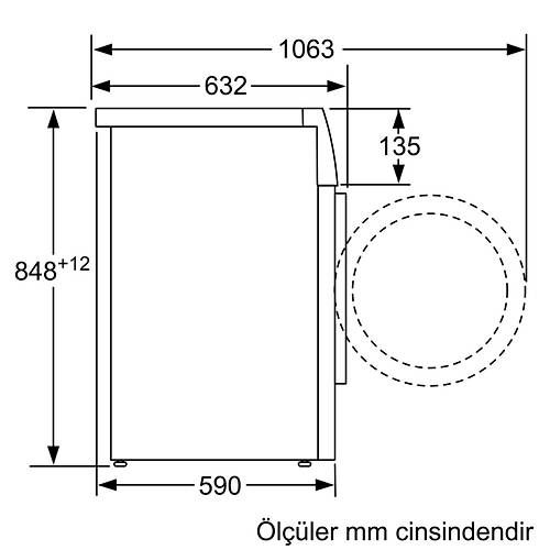 Profilo CMU12T91TR 9 kg 1200 devir amar Makinesi