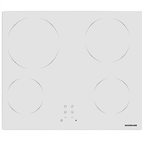 Silverline - VC5355W01 60 CM VTROSERAMK BEYAZ Ankastre Ocak