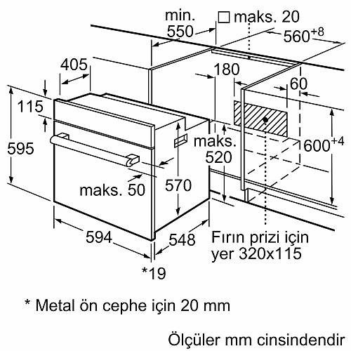 Profilo FRTA122B Beyaz Ankastre Frn