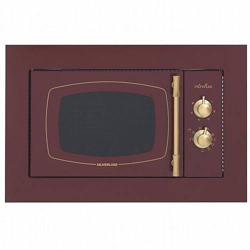 Silverline MW9033R01 Retro Rustk Bordo Ankastre Mikrodalga Frn