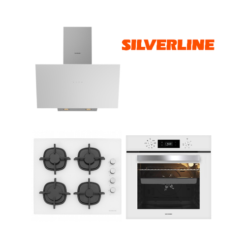 SILVERLINE ANKASTRE SET (BO65E4W01-CS5343W01-3481 Beyaz)