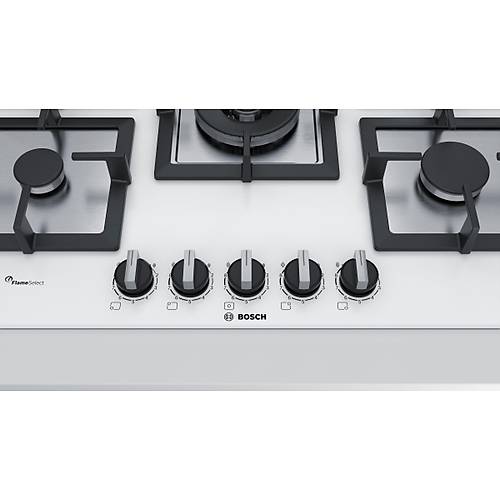 Bosch PPQ7A2B20 75 cm Beyaz Cam Ankastre Ocak