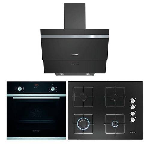 Siemens Prime Siyah Ankastre Set 3 (67 cm Ocakl)