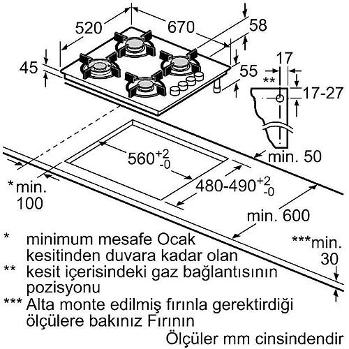Siemens Buhar Destekli Siyah / elik Ankastre Set