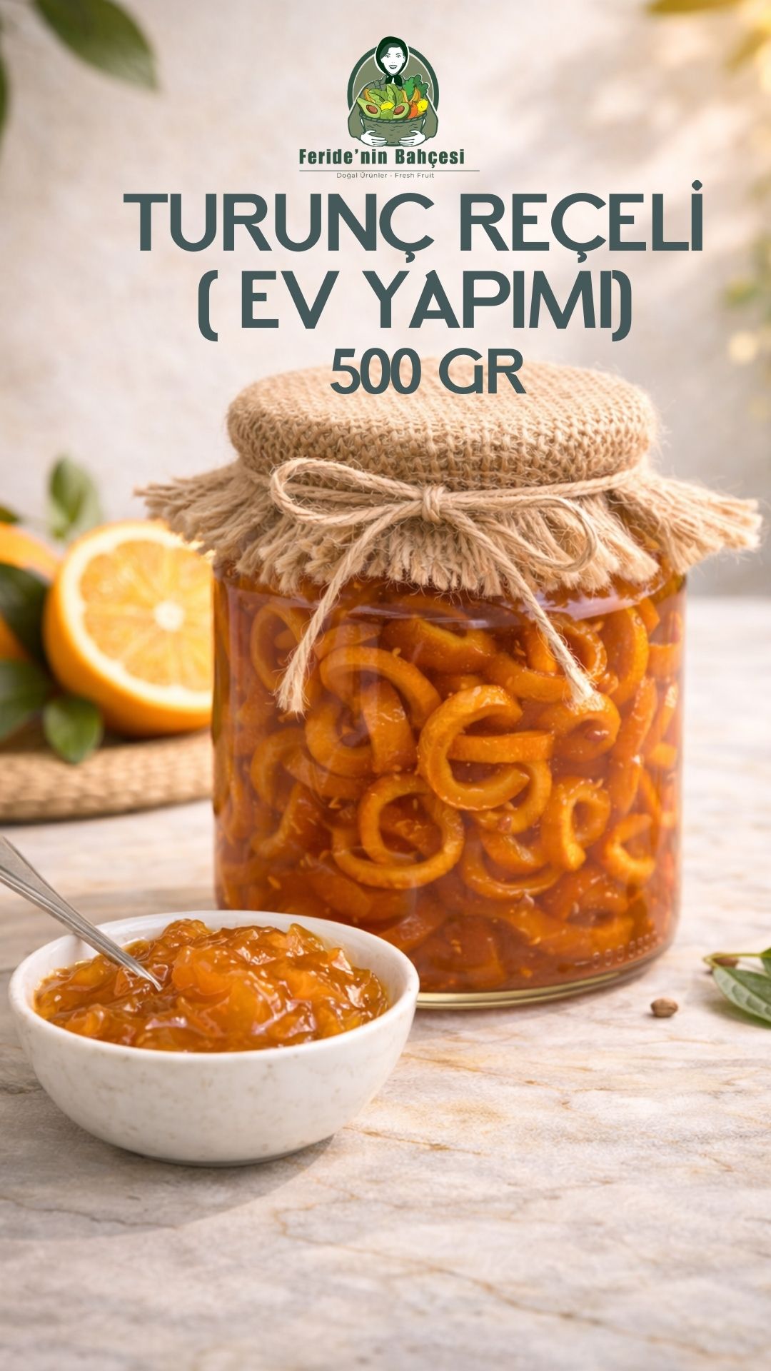 TURUNÇ REÇELİ (EV YAPIMI) - 500gr