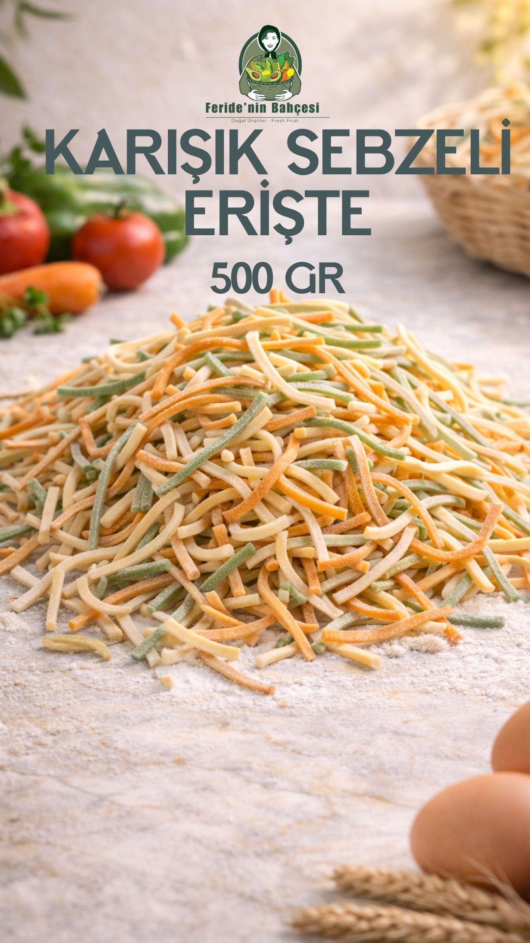 KARIŞIK SEBZELİ ERİŞTE 500 G