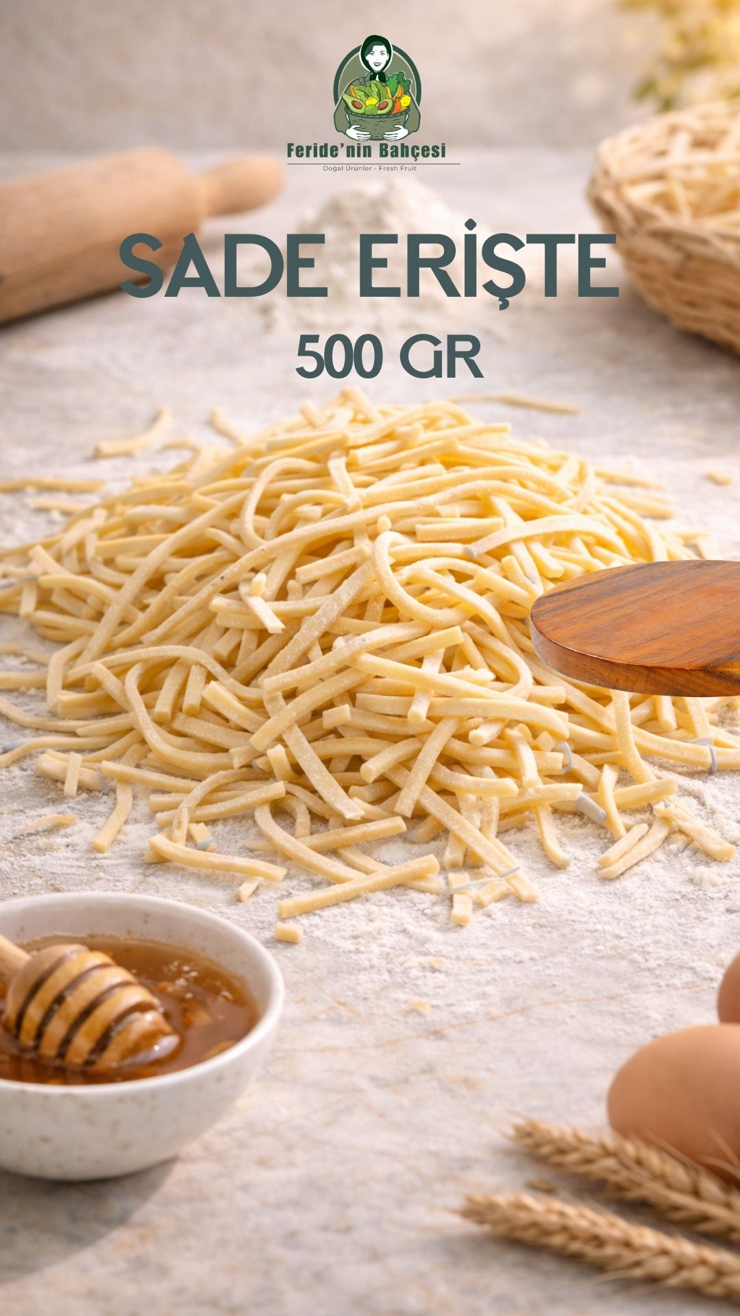 EV YAPIMI SADE ERİŞTE (500 G)