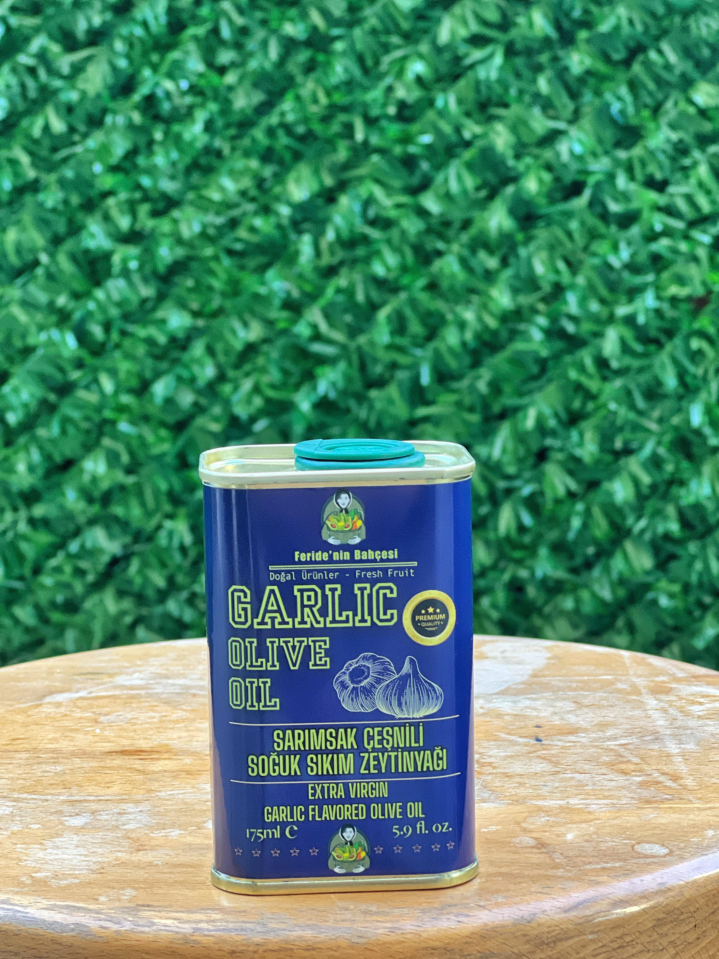 SARIMSAK ÇEŞNİLİ ZEYTİNYAĞI (SOĞUK SIKIM ) (175 ML)