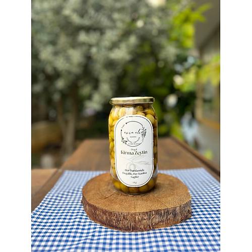 DOĞAL YEŞİL KIRMA ZEYTİN (1 KG) görseli.