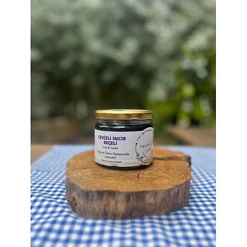 CEVİZLİ YEŞİL İNCİR REÇELİ (EV YAPIMI) 500gr görseli.