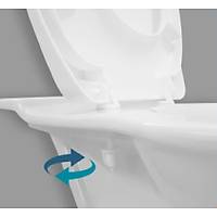 Rona Parlak Bordo Tisa ThermoPlast Standart Klozet Kapa (Alttan Monte) 