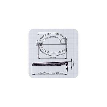 Rona Tisa - Thermoplast Standart Klozet Kapa - Beyaz - Alttan Monte