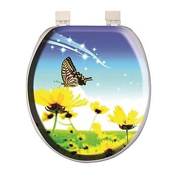 Softy Jumbo Desenli Yumuak Klozet Kapa Beyaz - 1095