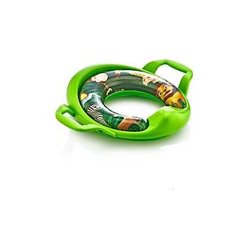 Softy Comfort Kids - ocuk Klozet Adaptr - Yeil - Orman Hayvanlar