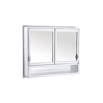 2 Kapakl Etajerli Banyo Dolab