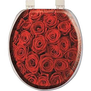 Softy Classic Desenli Yumuak Klozet Kapa Beyaz - 6032