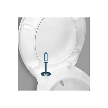 Rona Tisa - Thermoplast Standart Klozet Kapa - Mavi - stten Monte
