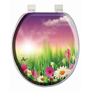 Softy Jumbo Desenli Yumuak Klozet Kapa Beyaz - 3741