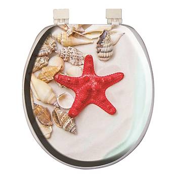 Softy Jumbo Desenli Yumuak Klozet Kapa Beyaz - 6037