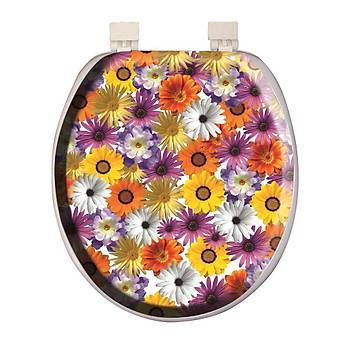 Softy Classic Desenli Yumuak Klozet Kapa Beyaz - 1098
