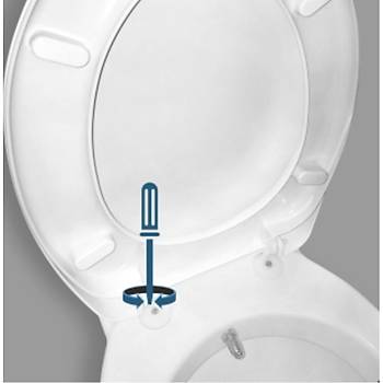 Rona Tisa - Thermoplast Standart Klozet Kapa - Krmz - stten Monte