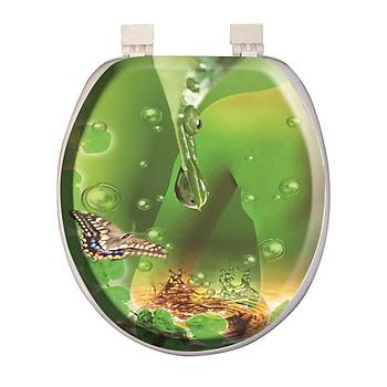 Softy Classic Desenli Yumuak Klozet Kapa 1028 Beyaz