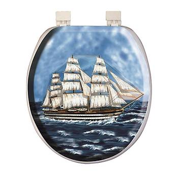 Softy Classic Desenli Yumuak Klozet Kapa 1141 Beyaz