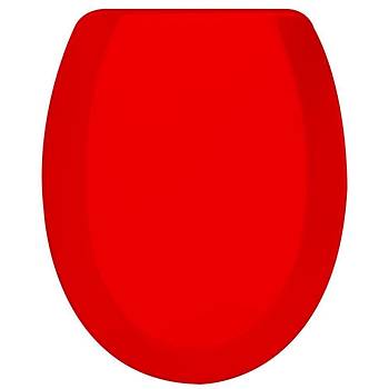 Rona Tisa - Thermoplast Standart Klozet Kapağı - Kırmızı - Üstten Monte