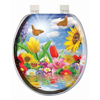 Softy Classic Desenli Yumuak Klozet Kapa 3527 Beyaz