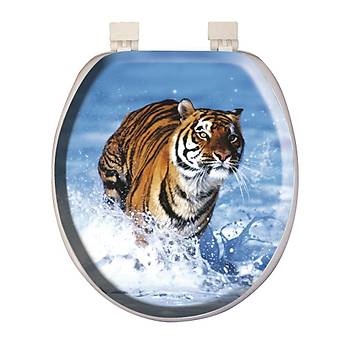 Softy Jumbo Desenli Yumuak Klozet Kapa Beyaz - 1038