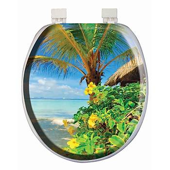 Softy Jumbo Desenli Yumuak Klozet Kapa Beyaz - 3525