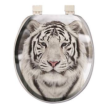 Softy Jumbo Desenli Yumuak Klozet Kapa Beyaz - 3039