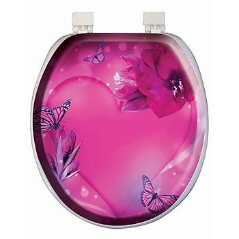 Softy Classic Desenli Yumuak Klozet Kapa Beyaz - 3055