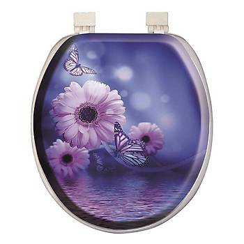 Softy Classic Desenli Yumuak Klozet Kapa Beyaz - 3636