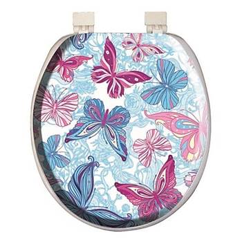Softy Classic Desenli Yumuak Klozet Kapa Beyaz - 3054