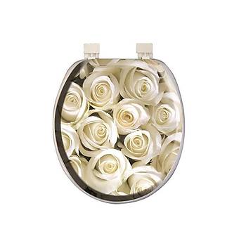 Softy Classic Desenli Yumuak Klozet Kapa Beyaz - 3564