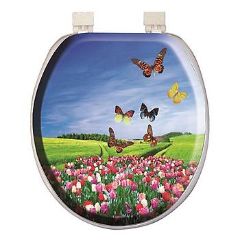 Softy Jumbo Desenli Yumuak Klozet Kapa Beyaz - 3164