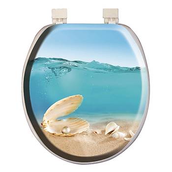 Softy Classic Desenli Yumuak Klozet Kapa Beyaz - 6053