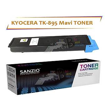 Kyocera Mita TK 895C Mavi Muadil Toner FS C 8020 8025 8520 8525