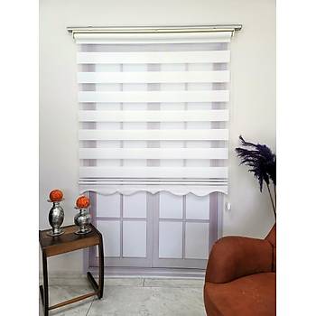 BBB Mikro Pliseli Stor Zebra Perde Beyaz MZ483