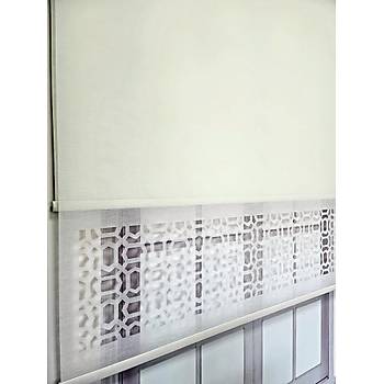 BBB Lazer Kesim ift Mekanizmal Tl Stor Perde Ekru MLT5007