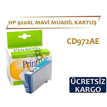 HP 920 XL Mavi Muadil Kartuş CD972AE
